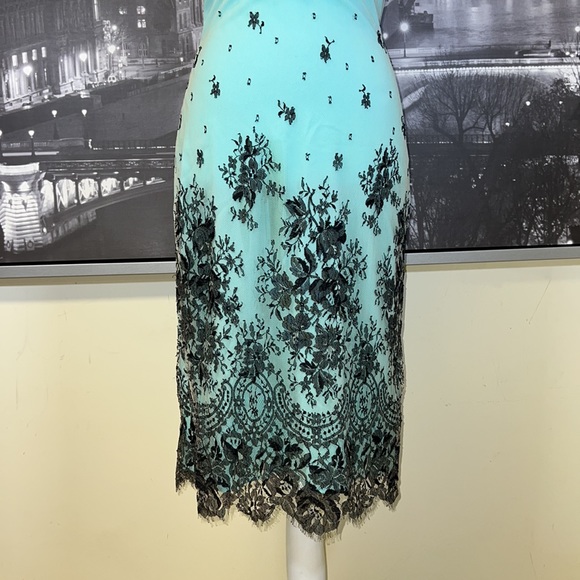 JIKI MONTE CARLO TURQUOISE EVENING DRESS - Picture 4 of 11